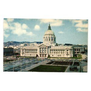 San Francisco City Hall Dome Architecture Postcard Vintage Image Mike Roberts